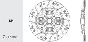 Диск сцепления DAEWOO Tico (91-) (0.8) (170мм) VALEO PHC DW18 VALEO PHC