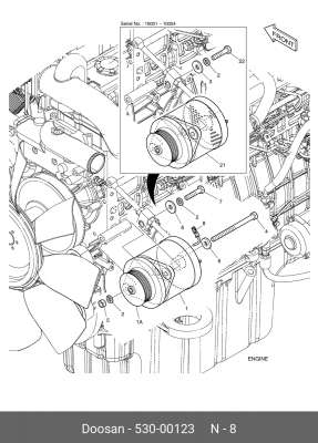 530-00123 Жгут проводов зажигания 530-00123 DOOSAN