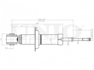 Амортизатор газовый задней подвески SAB-10555 UNIO