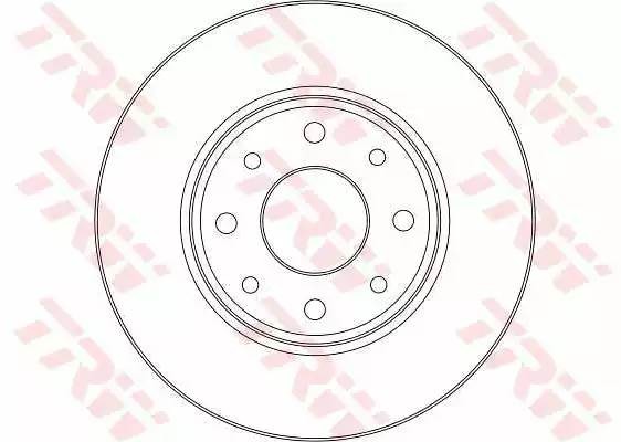 Диск тормозной TOYOTA Corolla (00-07) задний (1шт.) TRW DF4379 TRW