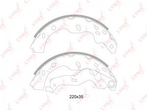 Колодки тормозные барабанные задние BS-7304 LYNXAUTO