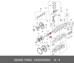 6650520003 Автозапчасть/Шестерня коленчатого вала 6650520003 SSANG YONG