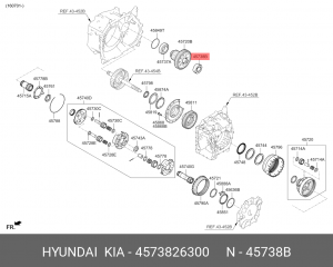 4573826300 ПОДШИПНИК РОЛИКОВЫЙ ЦИЛИНДРИЧЕСКИЙ D=40ММ 4573826300 HYUNDAI KIA