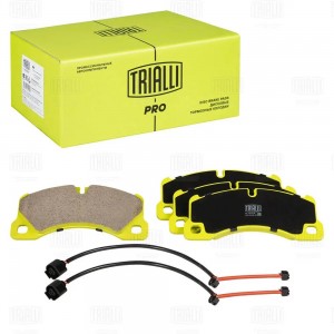 Колодки тормозные дисковые передние с 2-я датчиками, керамические PRO PF1607CR TRIALLI
