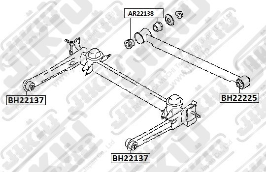 Втулка задней подвески NISSAN TERRANO 86-95, VANETTE 86-94, URVAN 86-97 AR22138 AR22138 JIKIU