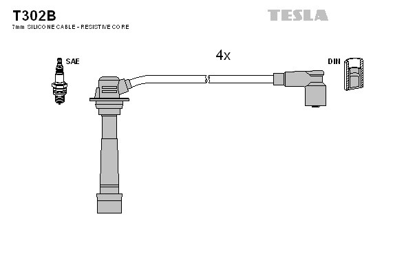 к-кт проводов!\ Mazda Xedos 6 1.6i 16V 93> T302B TESLA