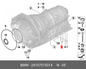 втулка уплотнительная КПП!\ BMW All 24 10 7 519 314 BMW