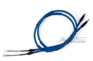 Трос ручного тормоза комплект 2 шт ВАЗ 1111 Ока фирменный/ длина 1420 мм / ОЕМ 1 AVP RT1111180F AVTOPARTNER