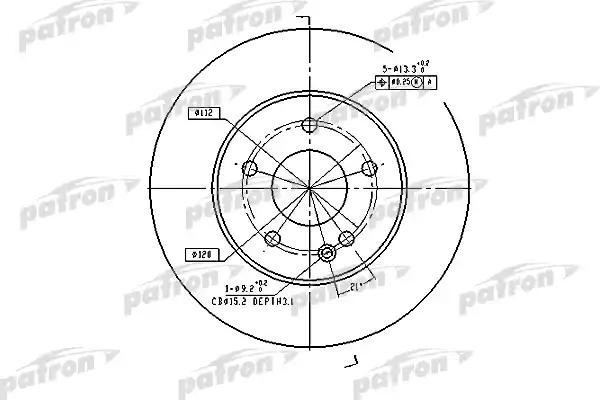 MB W202 93-00 284x12x5 PBD2654 PATRON