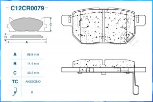 Тормозные колодки задние Low Metallic C12CR0079 C12CR0079 CWORKS