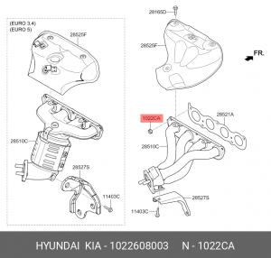 гайка! M8\ Hyundai Accent 99>, KIA Rio 04> 1022608003 HYUNDAI
