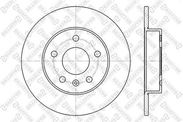Диск тормозной OPEL Astra H задний (1шт.) STELLOX 6020-3631-SX STELLOX