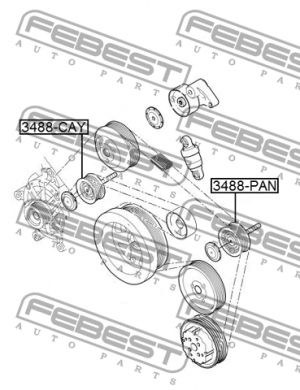 Ролик обводной 3488-PAN 3488-PAN FEBEST