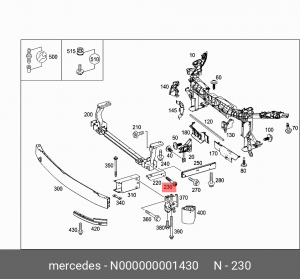 болт !бампера M8x55\ MB N 000000 001430 MERCEDES BENZ