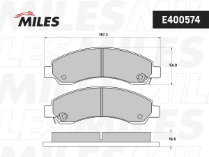 Колодки тормозные передние (Смесь Low-Metallic) GREAT WALL DEER/SAFE/SAFE SUV/CH E400574 MILES