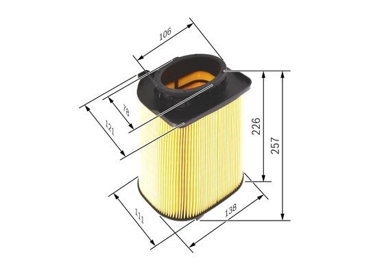 фильтр воздушный!\MB W212 1.8 09> F 026 400 480 BOSCH