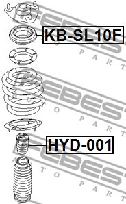 Подшипник опоры амортизатора HYUNDAI SANTA FE 12-15, KIA SPORTAGE 10-16 KB-SL10F KB-SL10F FEBEST