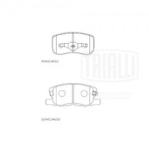 Колодки торм. Mitsubishi Colt VI (04-) диск. перед. (PF 4296) PF4296 TRIALLI