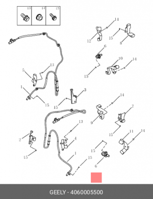ДАТЧИК СКОРОСТИ ЗАДНЕГО ЛЕВОГО КОЛЕСА 4060005500 4060005500 GEELY