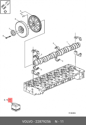 Вкладыши распредвала 22879256 VOLVO