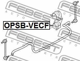 Втулка стабилизатора передняя OPEL SIGNUM 2003-2008 OPSB-VECF OPSB-VECF FEBEST