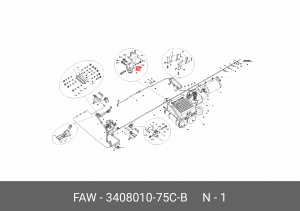 Бачок ГУРа FAW J6,3310,E5 OE 3408010-75C-B FAW