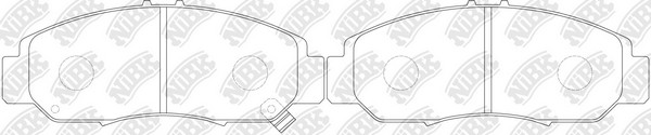 Колодки тормозные HONDA CIVIC 01-05/FR-V 1.7-2.2 05-/STREAM 1.7/2.0 01- передние PN8465 NIBK