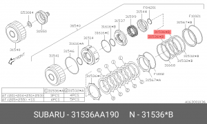 АВТОКОМПОНЕНТ 31536AA190 (SUBARU) 31536AA190 SUBARU