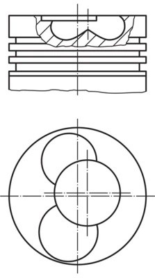 Поршень dm.79.50x1.75x2.0x3.0 +0.50 [3-4цил] Цена за 1 0304102 MAHLE KNECHT