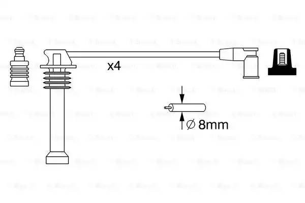 Провод высоковольтный FORD Mondeo комплект BOSCH 0 986 357 271 BOSCH