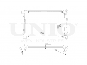 Радиатор охлаждения двигателя RAD-10055 UNIO