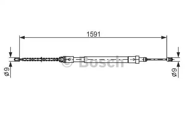 Трос стояночного тормоза CITROEN Xsara левый BOSCH 1 987 477 580 BOSCH
