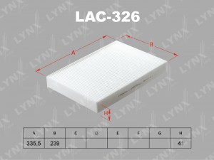 фильтр салона! 335.5x239x41\ Volvo XC90 15> LAC-326 LYNXAUTO