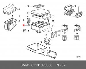 Предохранитель 25A BMW 1 (E81,E82) OE 61 13 1 370 668 BMW