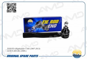 Наконечник рулевой правый TOYOTA Highlander U40, 2007-2013, LEXUS RX III, 2008-  AMD.TE423R AMD