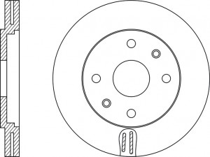 Диск тормозной PEUGEOT 308,Partner (08-) CITROEN Berlingo (08-) передний (1шт.)  RN1151 NIBK