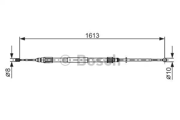 трос ручника л.! L=1613/1230\ BMW X3 all 03> 1 987 477 987 BOSCH