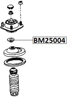 Подшипник опоры амортизатора  MAZDA 323 BG/BA 89-98 BM25004 BM25004 JIKIU