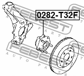 Ступица передняя в сборе NISSAN X-TRAIL T32 2014- 0282-T32F 0282-T32F FEBEST