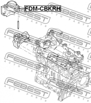 Опора двигателя правая FORD FIESTA/FUSION (CBK) 2001-2008 FDM-CBKRH FDM-CBKRH FEBEST