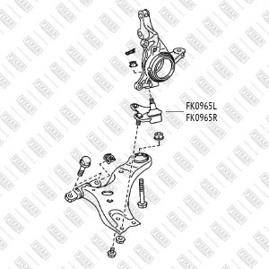 опора шаровая правая!\ Lexus RX 2.0-3.5i 08> FK0965R FIXAR