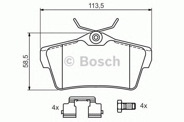 Колодки тормозные 0986494192 0 986 494 192 BOSCH