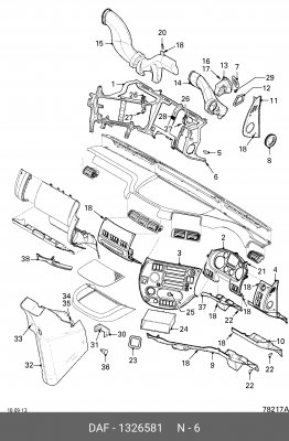 болт! M6X16 DAF XF105 1326581 DAF