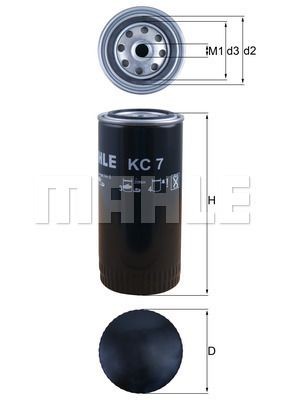 Фильтр топливный DAF 75/85/95-Serie,  F 1000-1900, F 2000/2100/2200/2300/2500/26 KC7 MAHLE KNECHT
