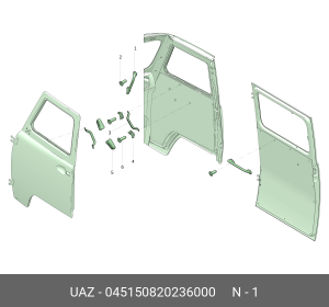 Поручень УАЗ-452 в сборе (ОАО УАЗ) 045150820236000 UAZ UAZ
