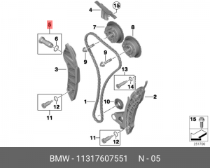 натяжитель цепи ГРМ!\ BMW 11 31 7 607 551 BMW