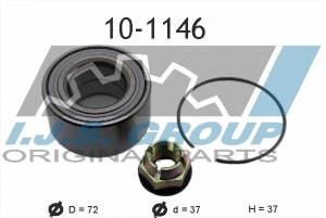 к-кт подшипника ступицы передней!\ Renault Logan/Sandero/Laguna/Megane 86> 101146 IJS GROUP