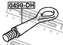 Крюк MITSUBISHI Outlander (06-12) буксировочный FEBEST 0499-DH FEBEST