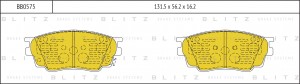 колодки дисковые передние!\ Mazda 6 1.8i/2.0Di 02> BB0575 BLITZ