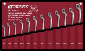 набор ключей гаечных! накидных изогнутых серии ARC, в сумке, 6-32мм, 12 предмето W2S12TB THORVIK